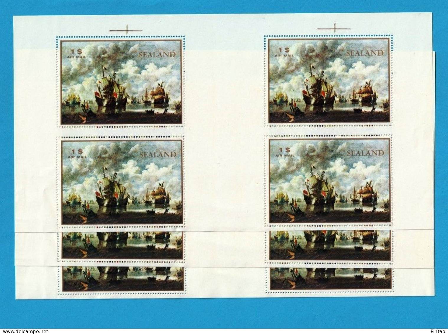 BAR8727v3- SEALAND 1970- MNH (PINTURA - BARCOS)_X3 - Altri & Non Classificati