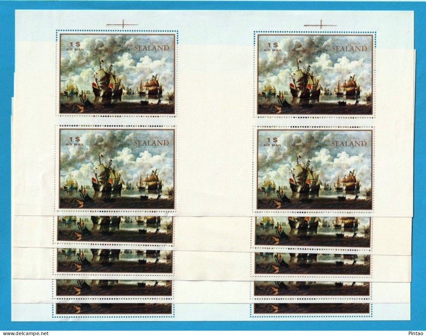 BAR8727v5- SEALAND 1970- MNH (PINTURA - BARCOS)_X5 - Sonstige & Ohne Zuordnung