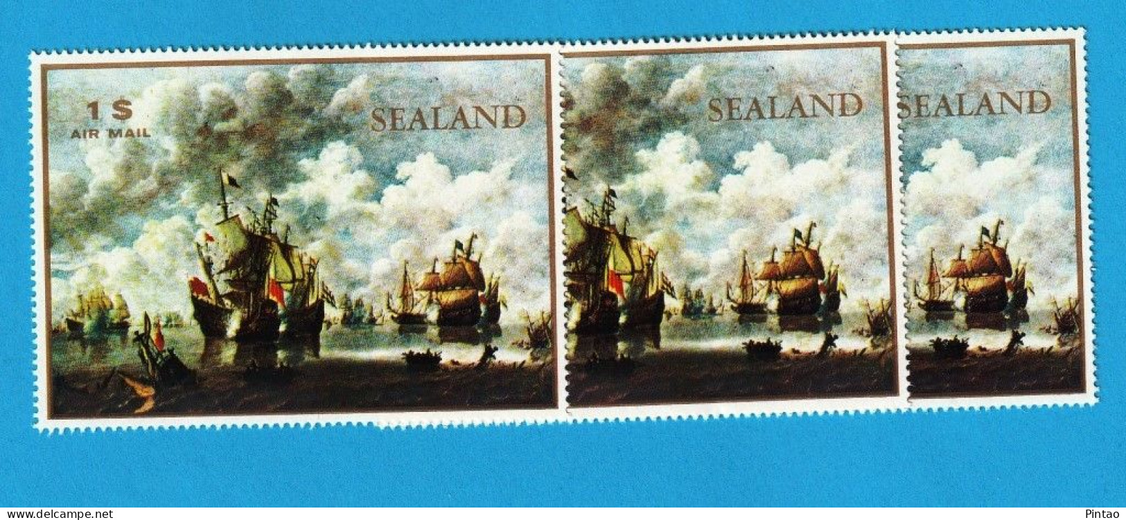 BAR8727s3- SEALAND 1970- MNH (PINTURA - BARCOS)_ X3 - Altri & Non Classificati