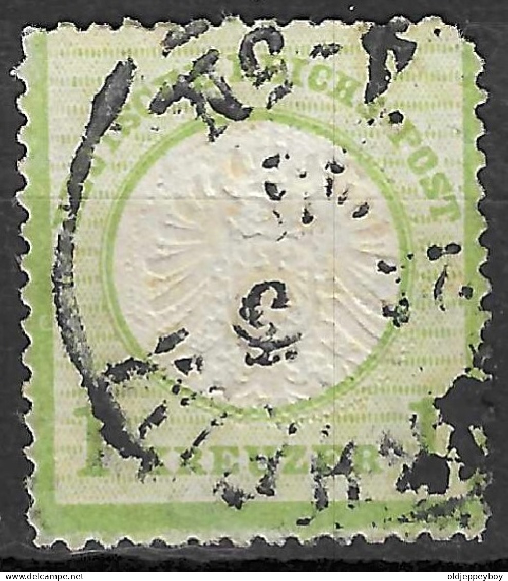 GERMAN EMPIRE GERMANY  #21 Used 1kr Large Shield From 1872 Green - Gebruikt