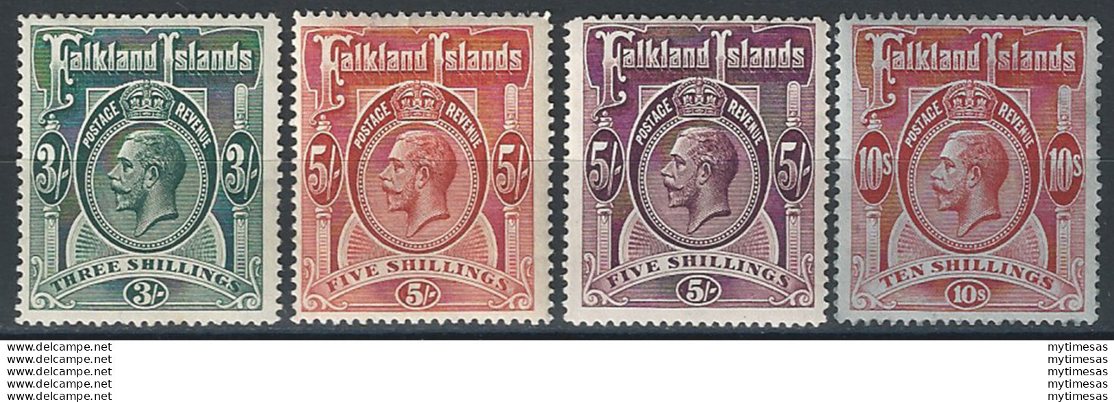 1912-16 Falkland Islands 4v. MNH SG. N. 66/68+67b - Autres & Non Classés