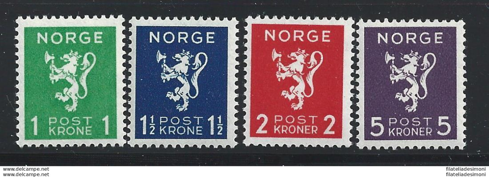 1940 NORVEGIA -  ,  N° 203/206  4 Valori   MNH/** - Altri & Non Classificati