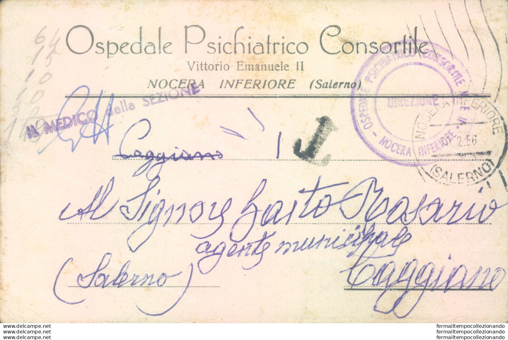 V523  Cartolina Nocera Inferiore Ospedale Psichiatrico Consortile - Salerno