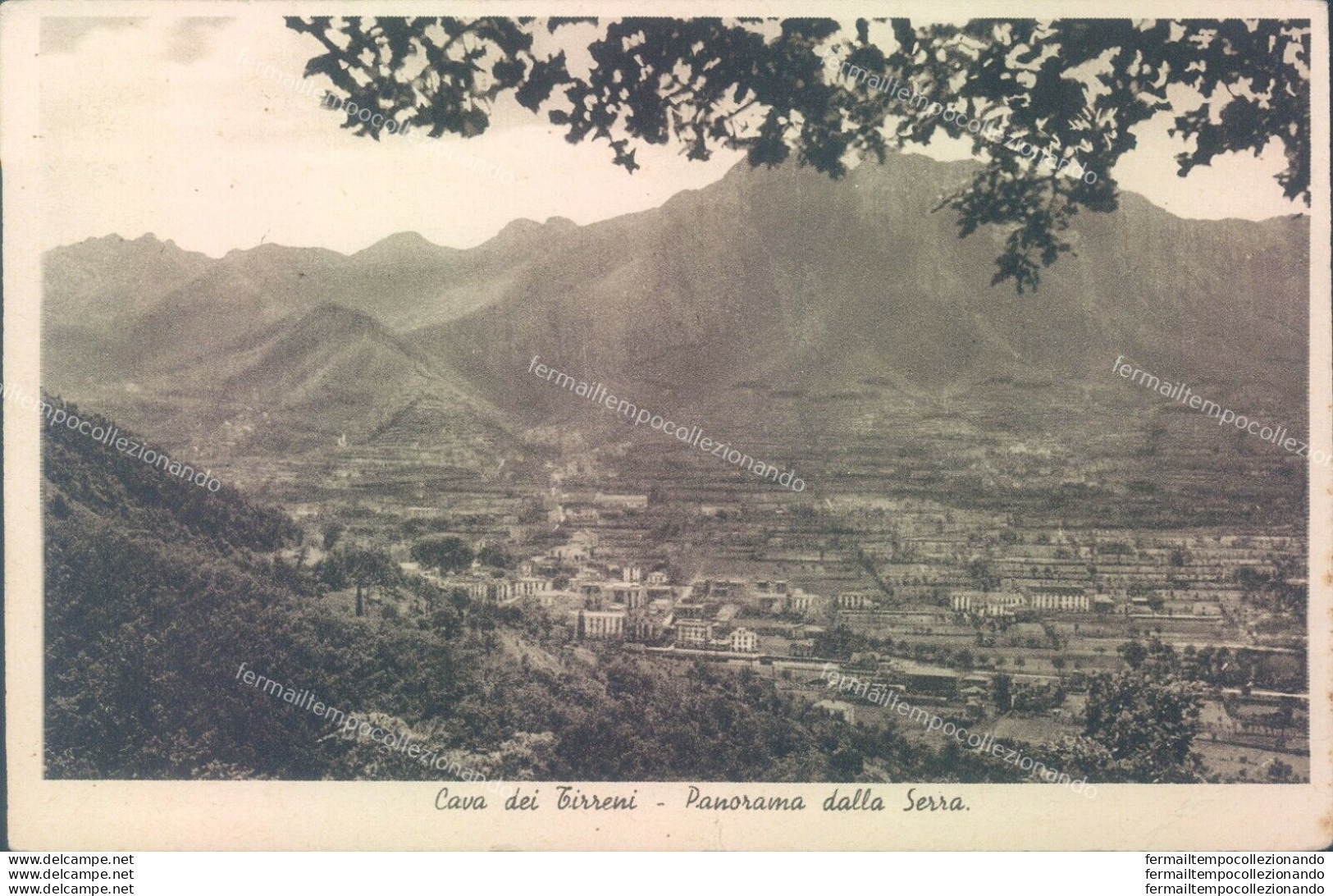T343 Cartolina Cava Dei Tirreni Panorama Dalla Serra Provincia Di Salerno - Salerno