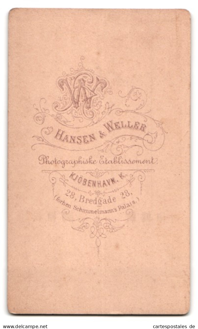 Fotografie Hansen & Weller, Kjobenhavn, Bredgade 28, Portrait Frau Im Biedermeierkleid Mit Hochsteckfrisur  - Anonyme Personen