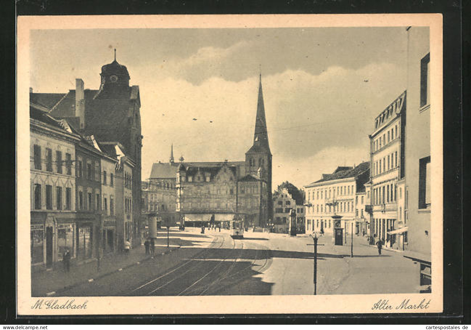 AK Mönchengladbach, Alter Markt, Blick Zur Kirche  - Mönchengladbach