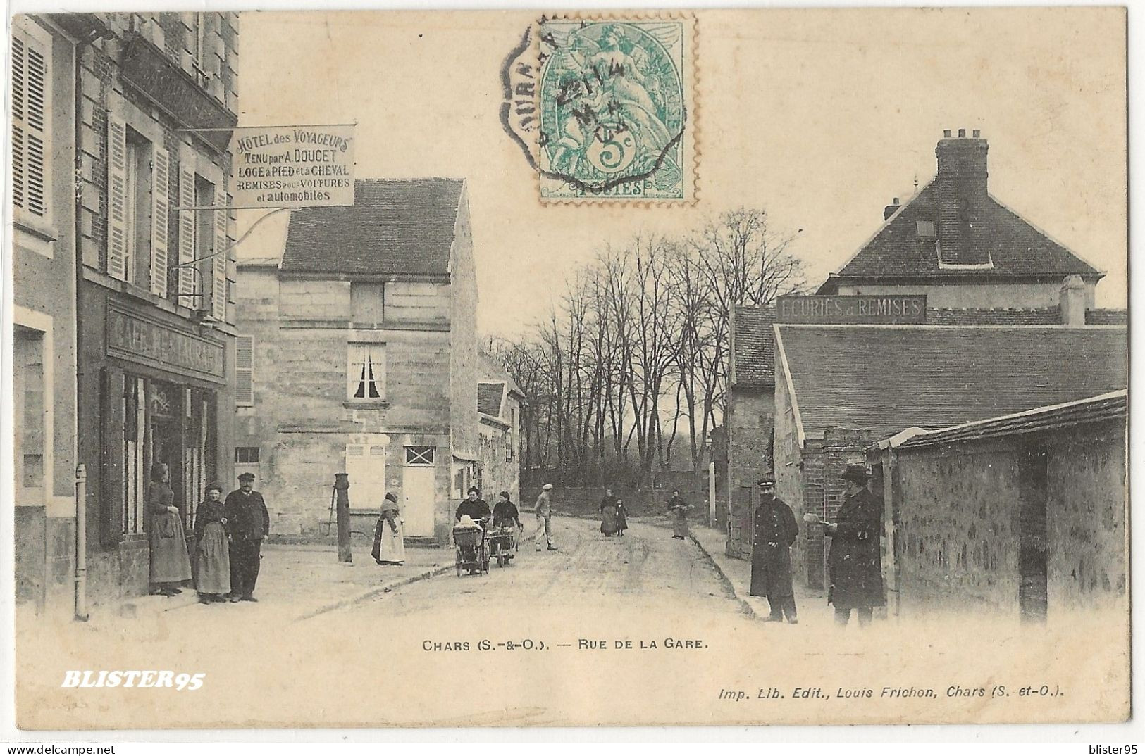 Chars (95) Rue De La Gare , Envoyée En 1904 - Chars