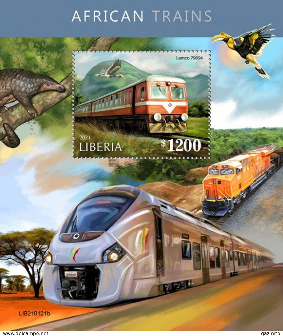 Liberia 2021, Trains In Africa, Pangolin, Hornbill, BF - Altri & Non Classificati