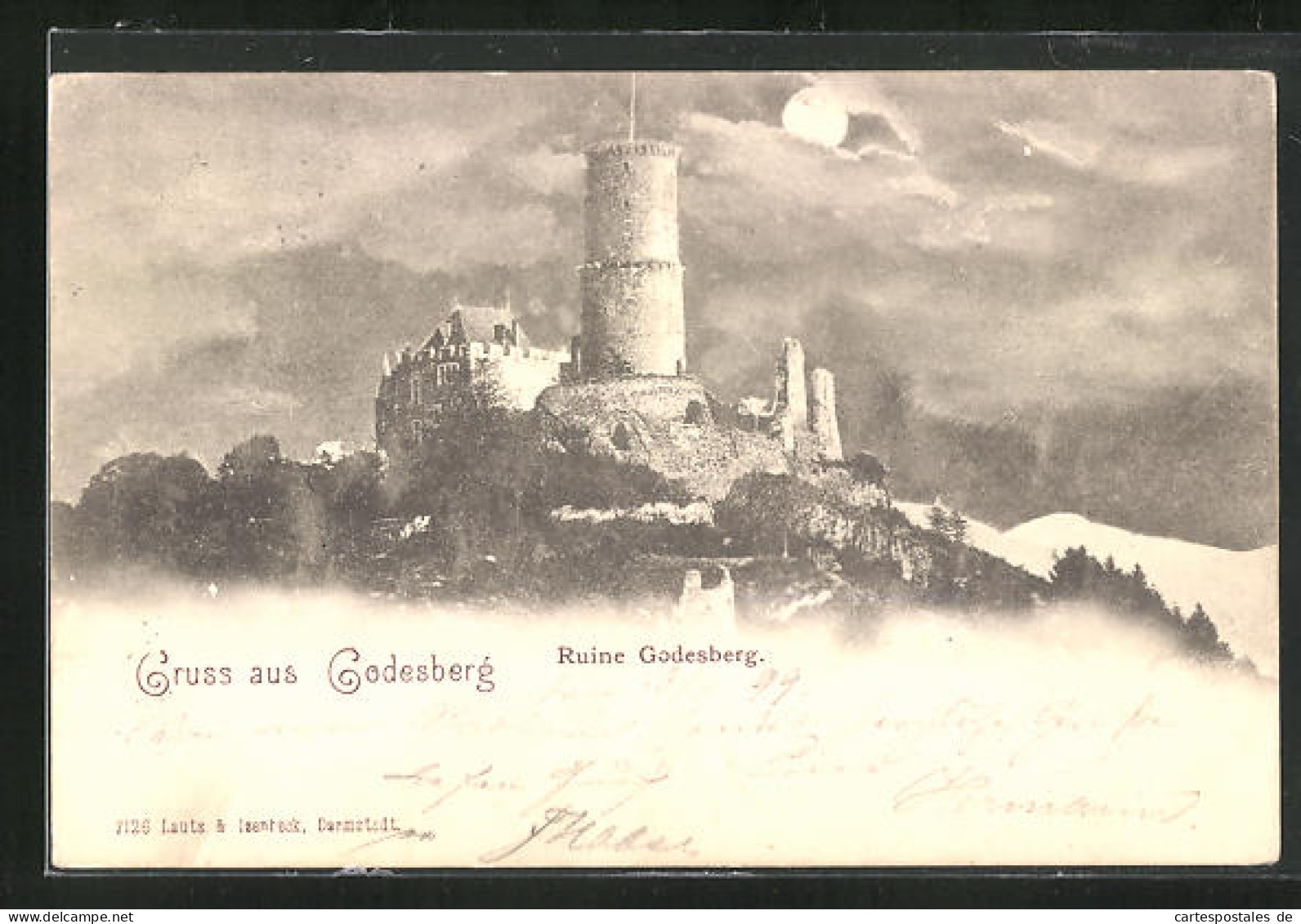 AK Godesberg, Ruine Godesberg Bei Vollmond  - Andere & Zonder Classificatie