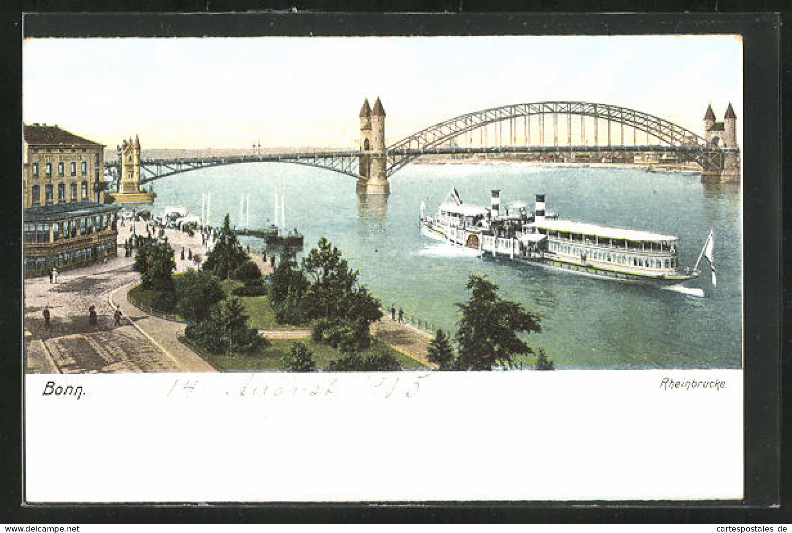 AK Bonn, Rheinbrücke Mit Dampfer  - Bonn