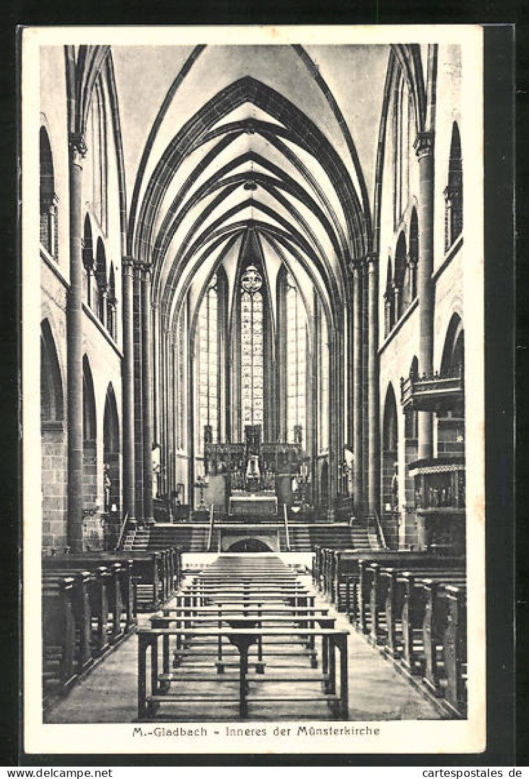 AK Mönchengladbach, Innenansicht Der Münsterkirche  - Mönchengladbach