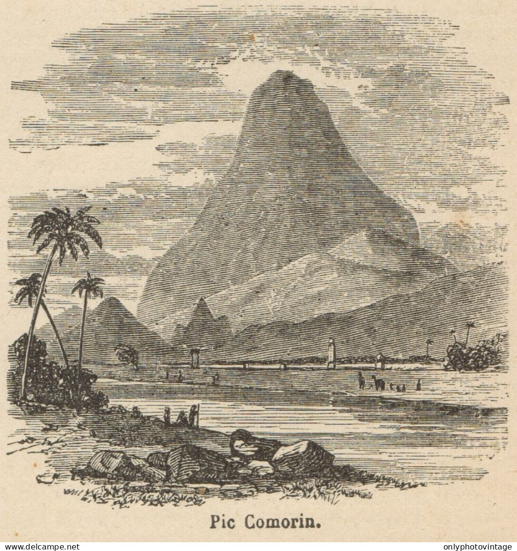 India - Kanyakumari - Cape Comorin - Stampa Antica - 1892 Engraving - Stiche & Gravuren