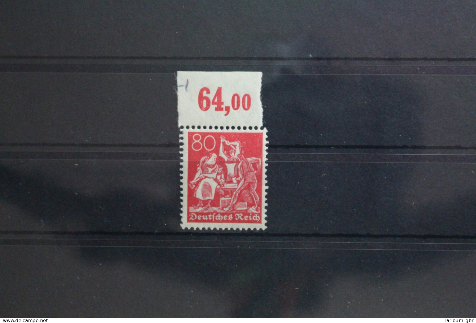 Deutsches Reich 166 A P Postfrisch Oberrand #TH251 - Andere & Zonder Classificatie