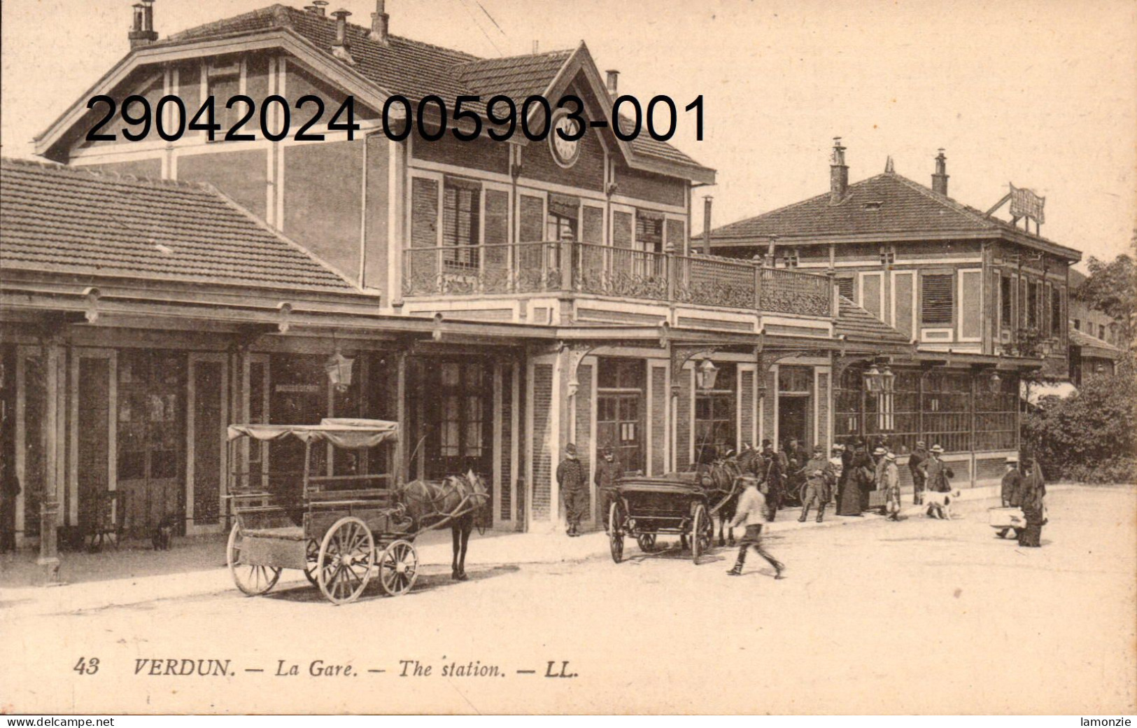 VERDUN.   Cpa   - La Gare. (scans Recto-verso) - Verdun