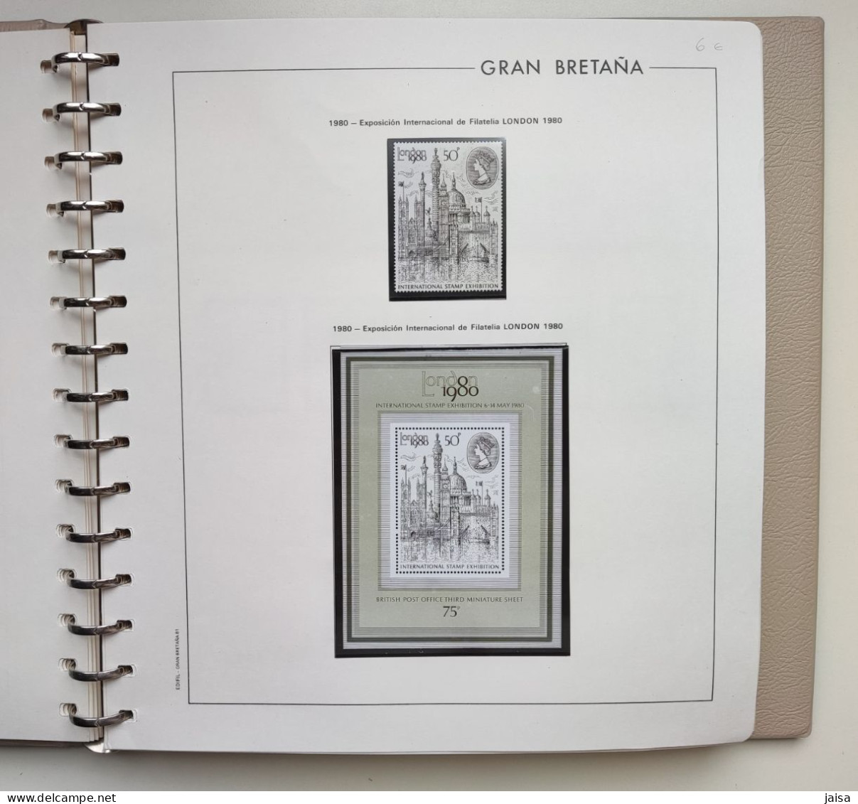 GRAN BRETAÑA. Años 1976 - 1989. Album, hojas-suplementos y sellos.