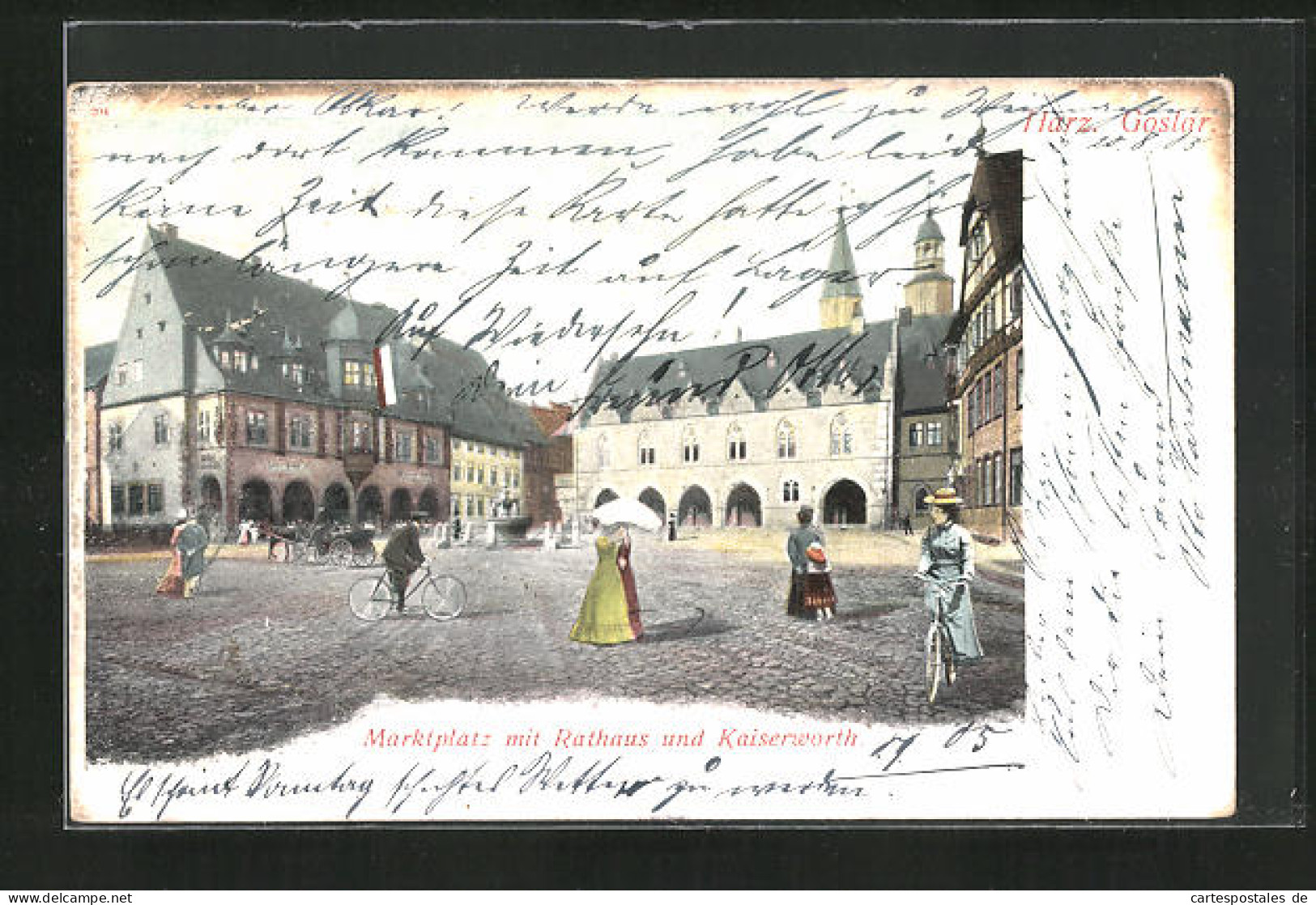 AK Goslar /Harz, Marktplatz Mit Rathaus Und Kaiserworth  - Goslar