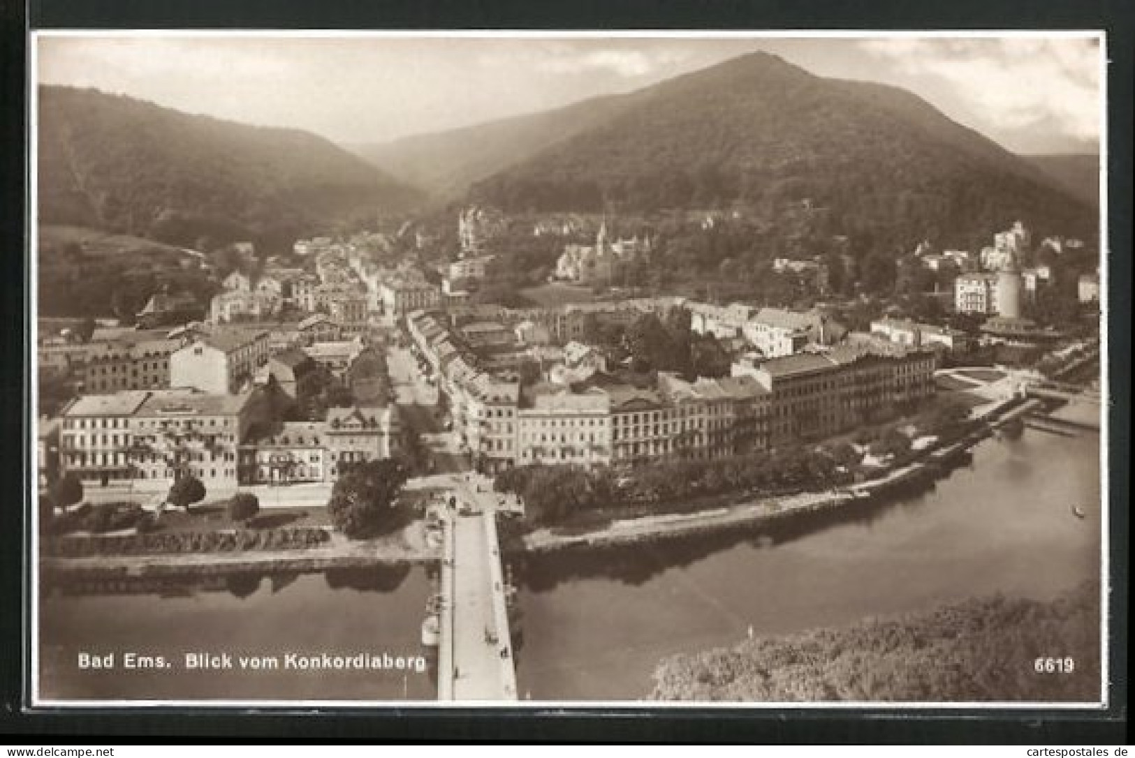 AK Bad Ems, Blick Vom Konkordiaberg  - Bad Ems