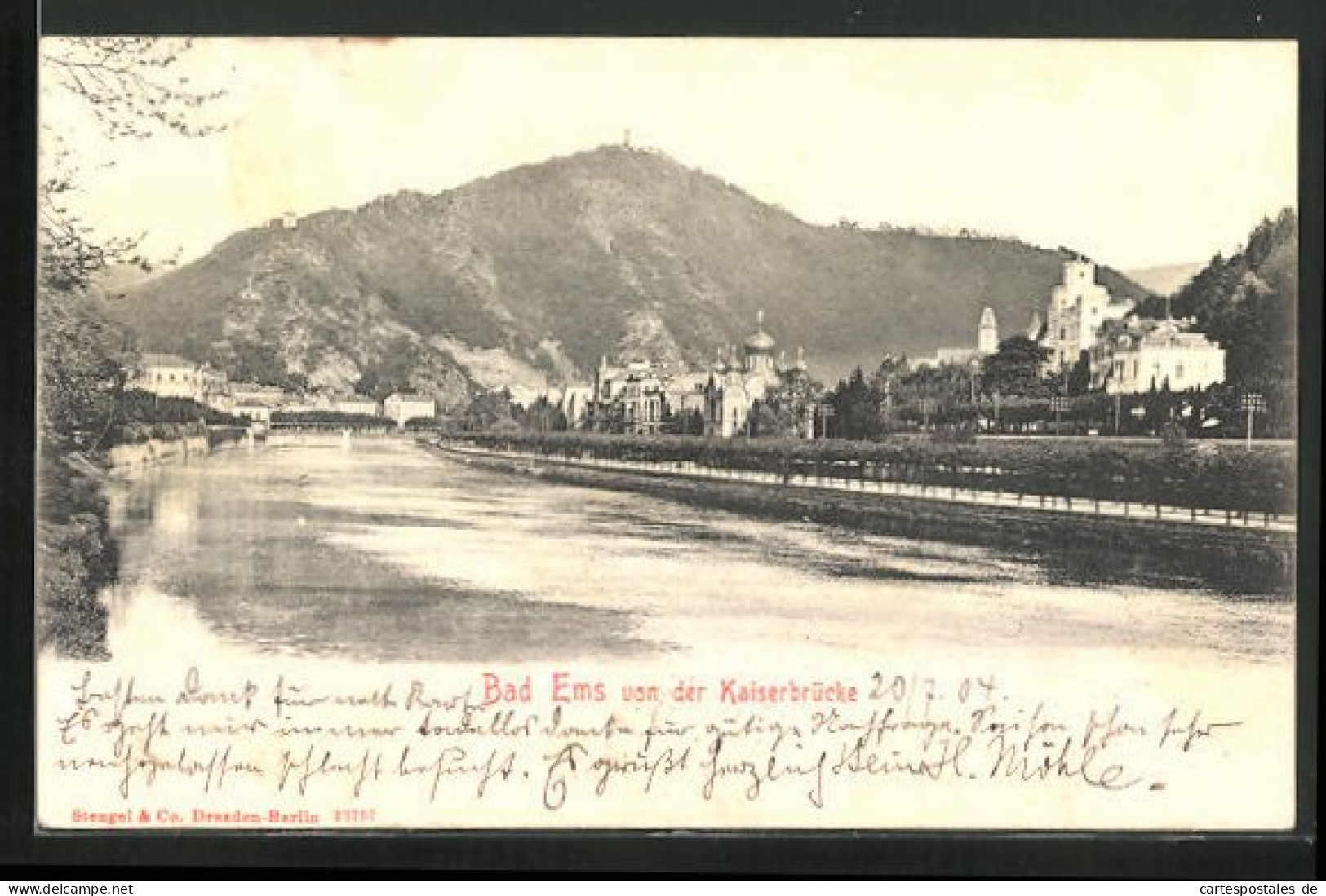 AK Bad Ems, Blick Von Der Kaiserbrücke  - Bad Ems