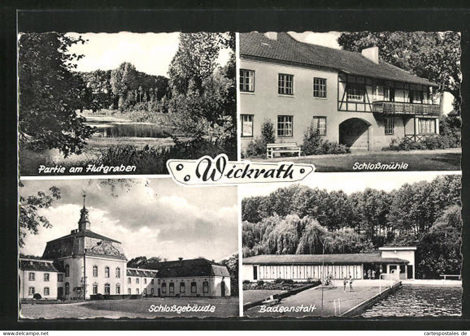 AK Wickrath, Schlossmühle, Badeanstalt, Partie Am Flutgraben  - Autres & Non Classés