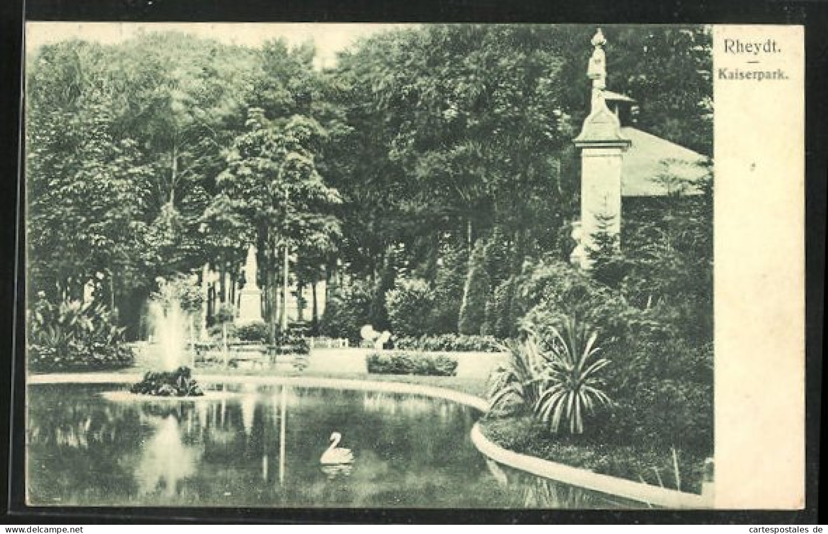 AK Rheydt, Partie Im Kaiserpark Mit Denkmal  - Autres & Non Classés