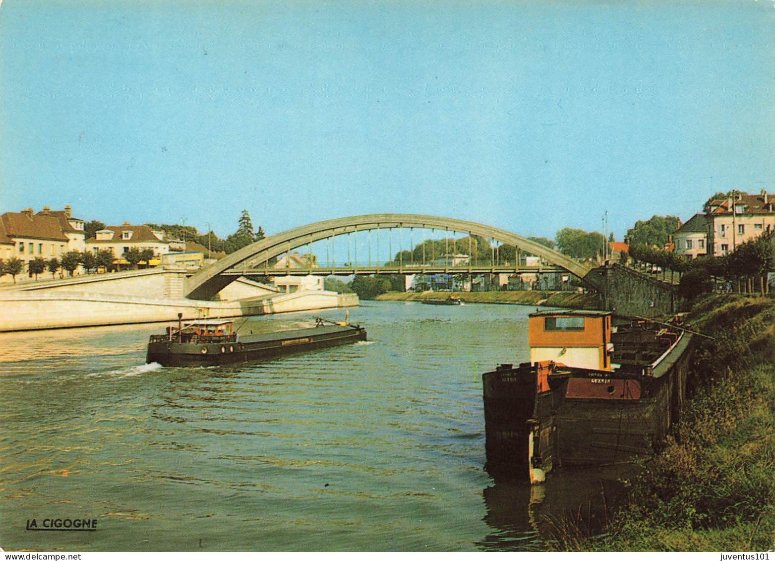 CPSM Pont Sainte Maxence-Le Pont Sur L'Oise-Timbre    L2875 - Pont Sainte Maxence