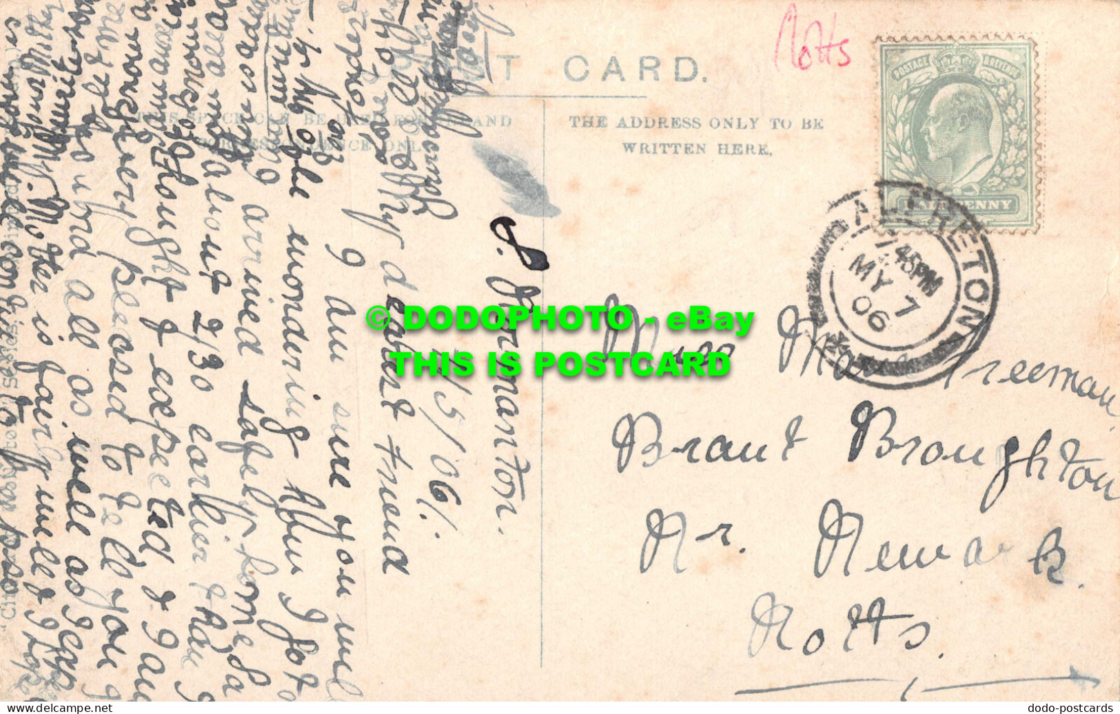 R543244 Thoresby House. Postcard. 1906 - Monde