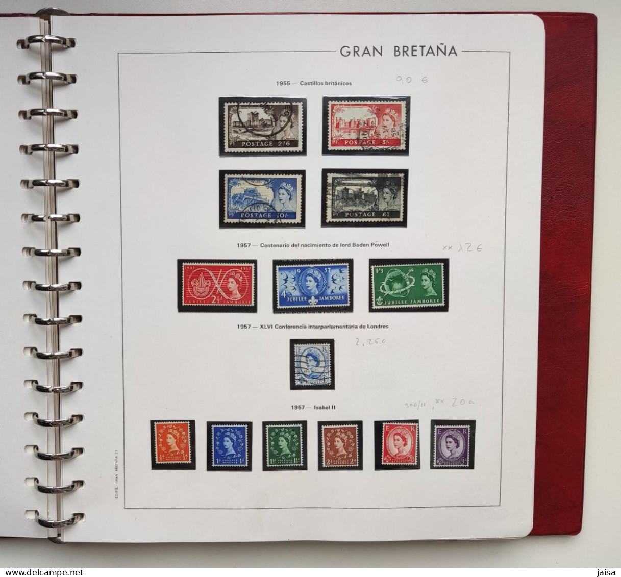 GRAN BRETAÑA. Años 1840 - 1975.Album,hojas y sellos.