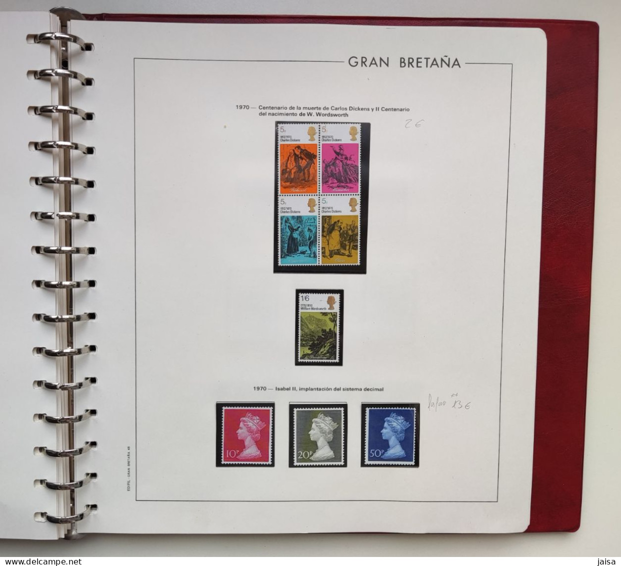 GRAN BRETAÑA. Años 1840 - 1975.Album,hojas y sellos.