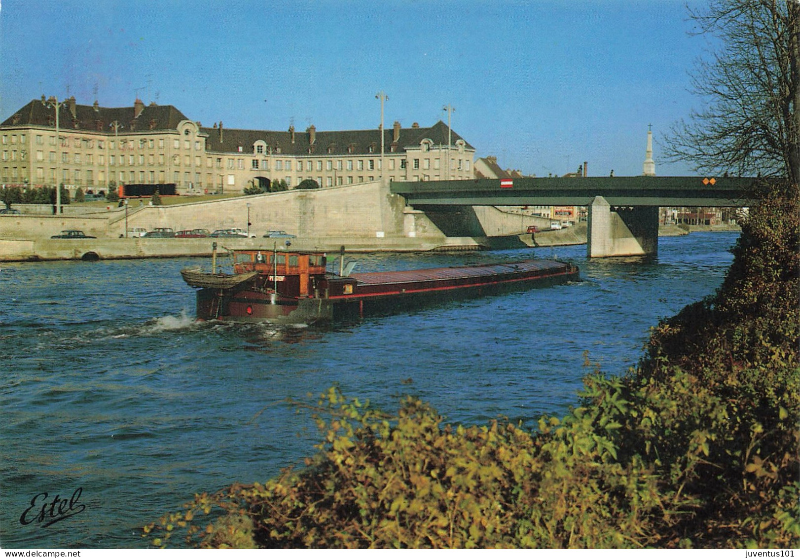 CPSM Creil-Le Pont Sur L'Oise Et La Place Carnot-Timbre    L2875 - Creil
