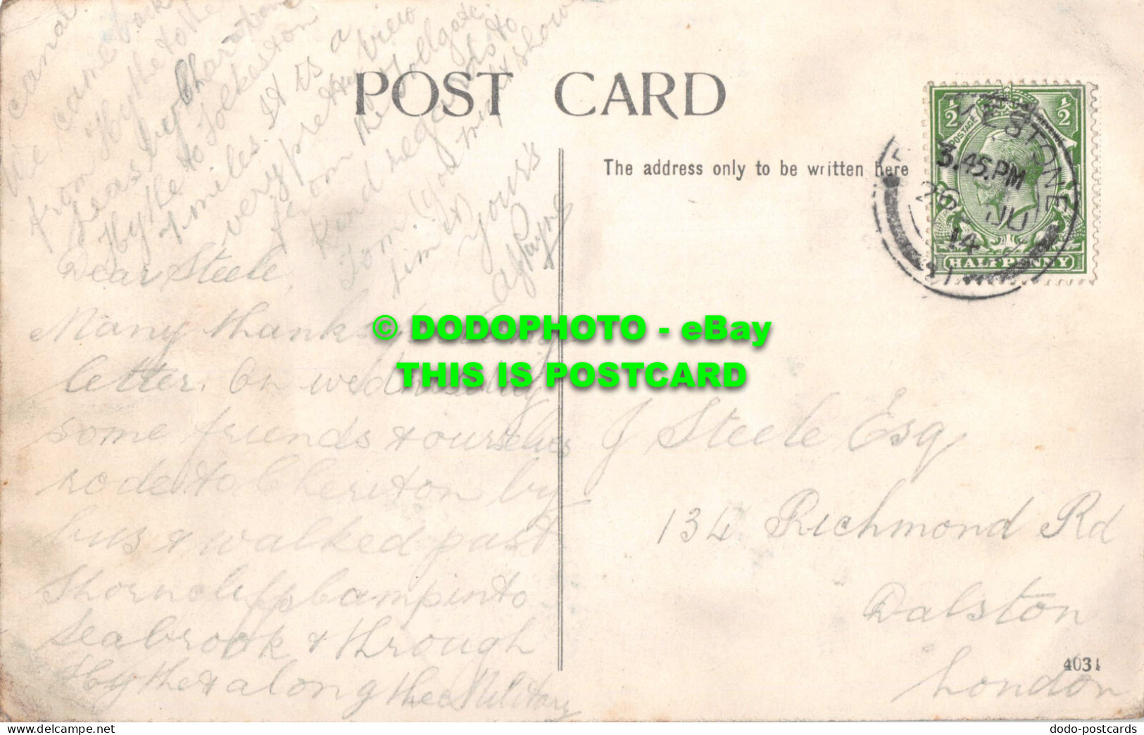 R543500 Folkestone. Tollgate. Lower Rd. Postcard - Monde