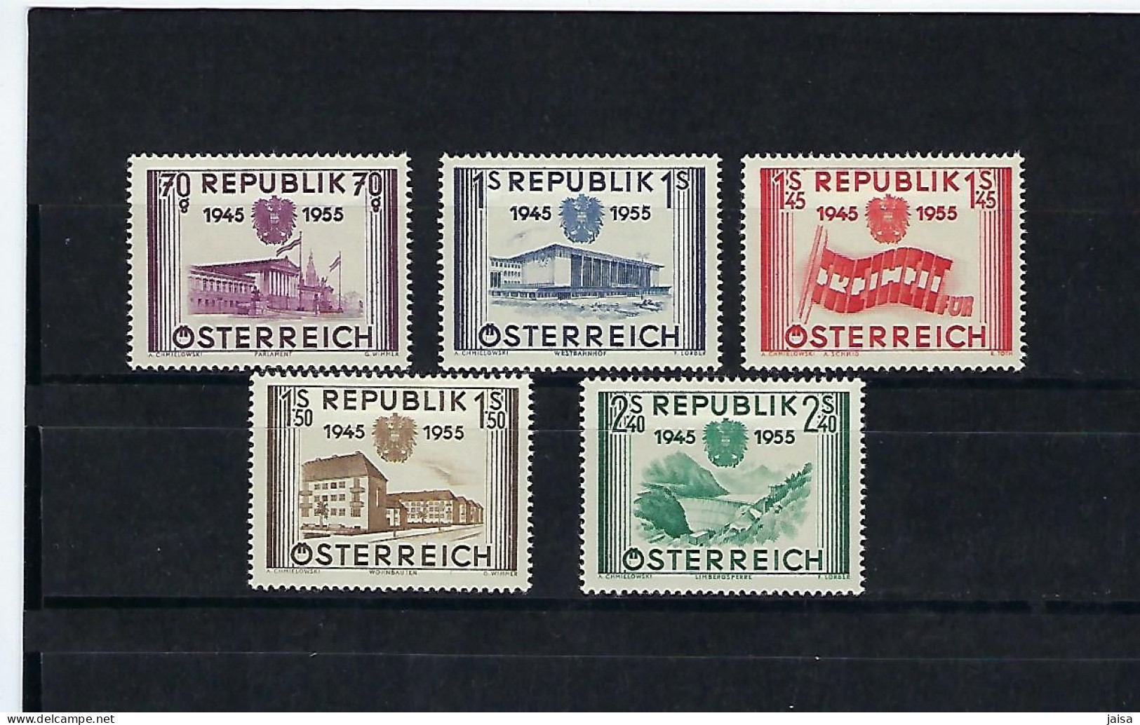 AUSTRIA. Año 1955.10º Aniversario De La 2ª República. - Unused Stamps