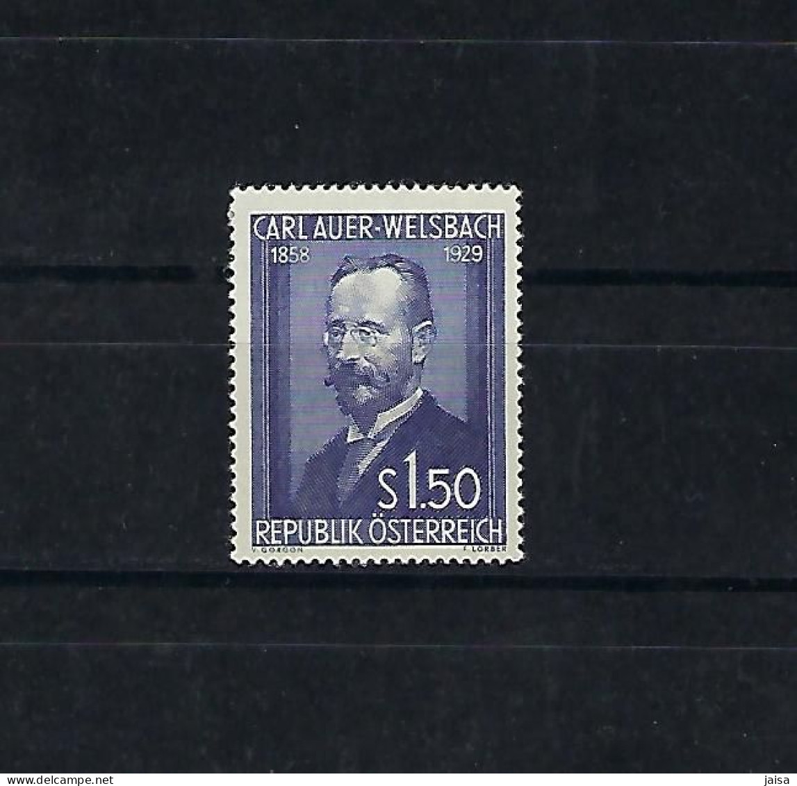 AUSTRIA. Año 1954. Quimico Carl Awer Von Welsbach. - Unused Stamps
