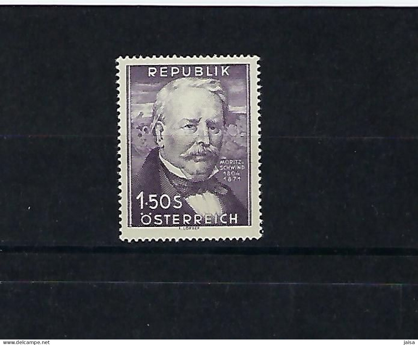 AUSTRIA. Año 1954.Pintor Moritz Von Schwind. - Unused Stamps