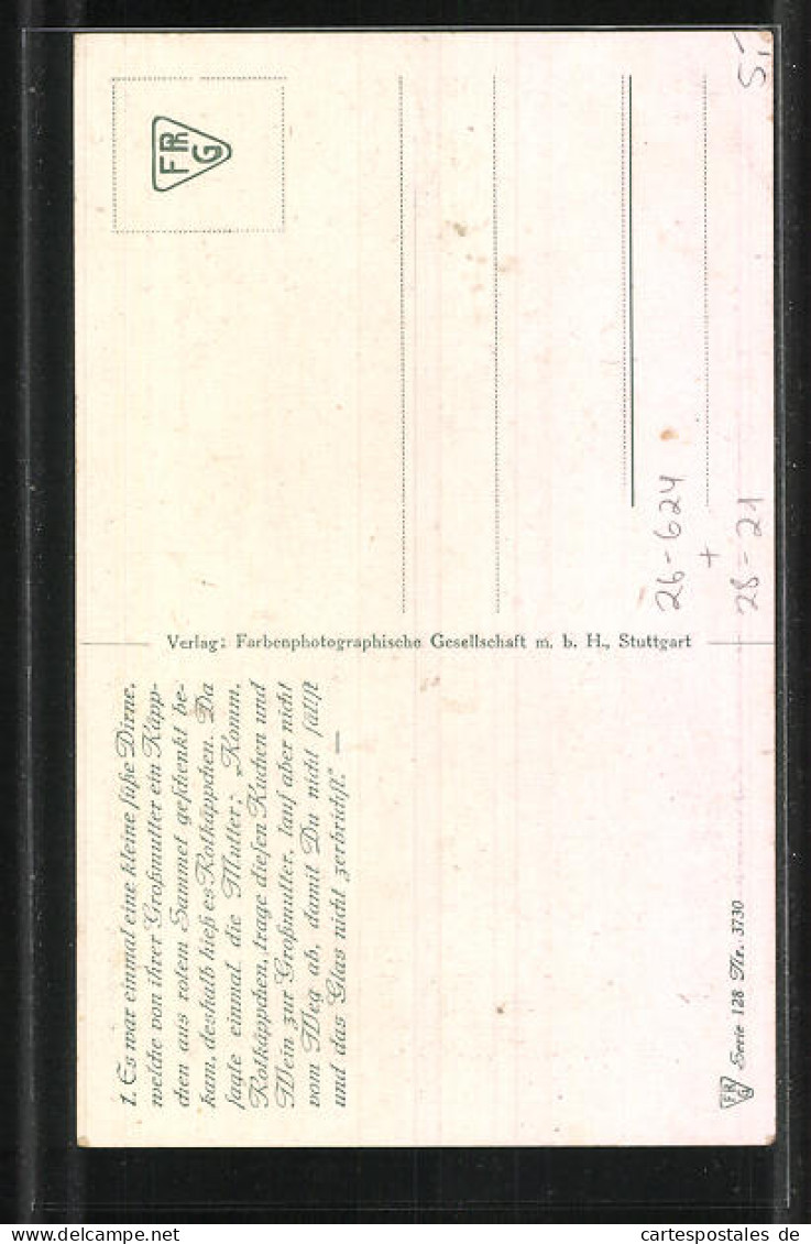 Künstler-AK Otto Kubel: Rotkäppchen Verlässt Die Mutter Mit Ihren Gaben Für Die Grossmutter  - Contes, Fables & Légendes