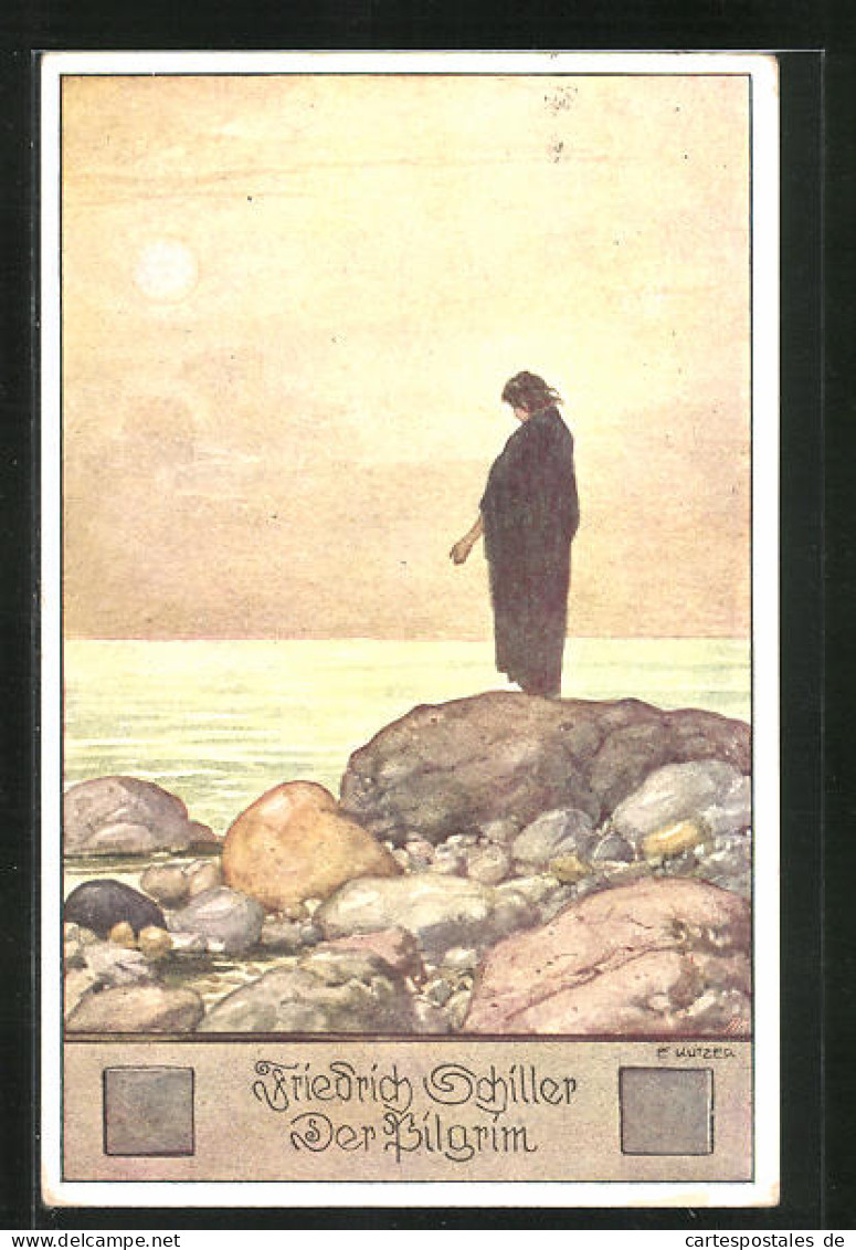 Künstler-AK Ernst Kutzer: Friedrich Schiller, Der Pilgrim  - Kutzer, Ernst