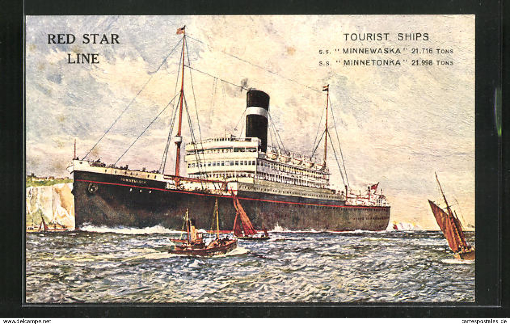 AK Passagierschiffe S. S. Minnewaska Und S. S. Minnetonka Der Red Star Line  - Passagiersschepen