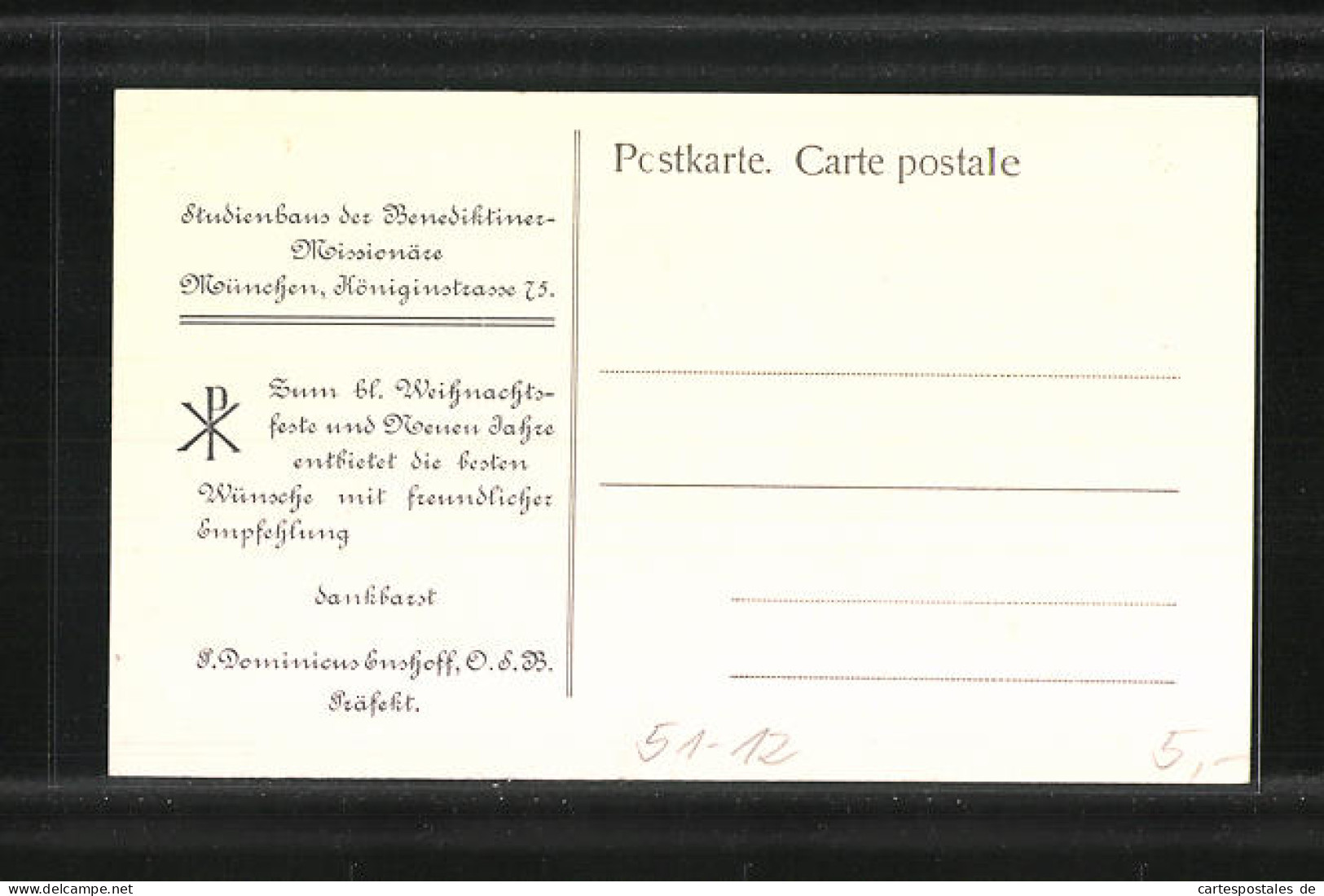 CPA München, Studienhaus Der Benediktiner-Missionäre, Königinstrasse 75, Junger Afrikaner Im Weissen Hemd  - Zonder Classificatie