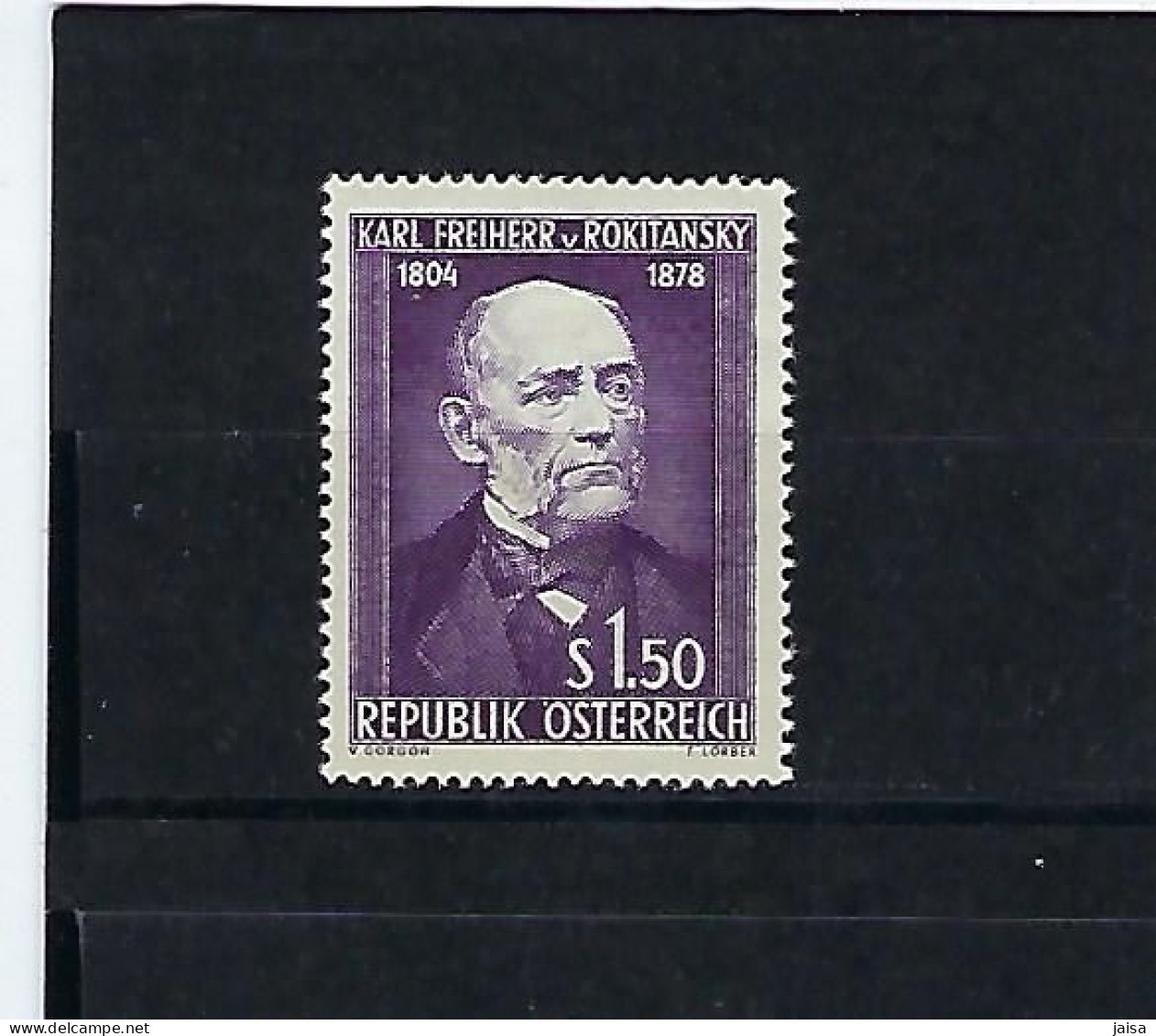 AUSTRIA. Año 1954.Baron Karl Von Rokitansky. - Unused Stamps