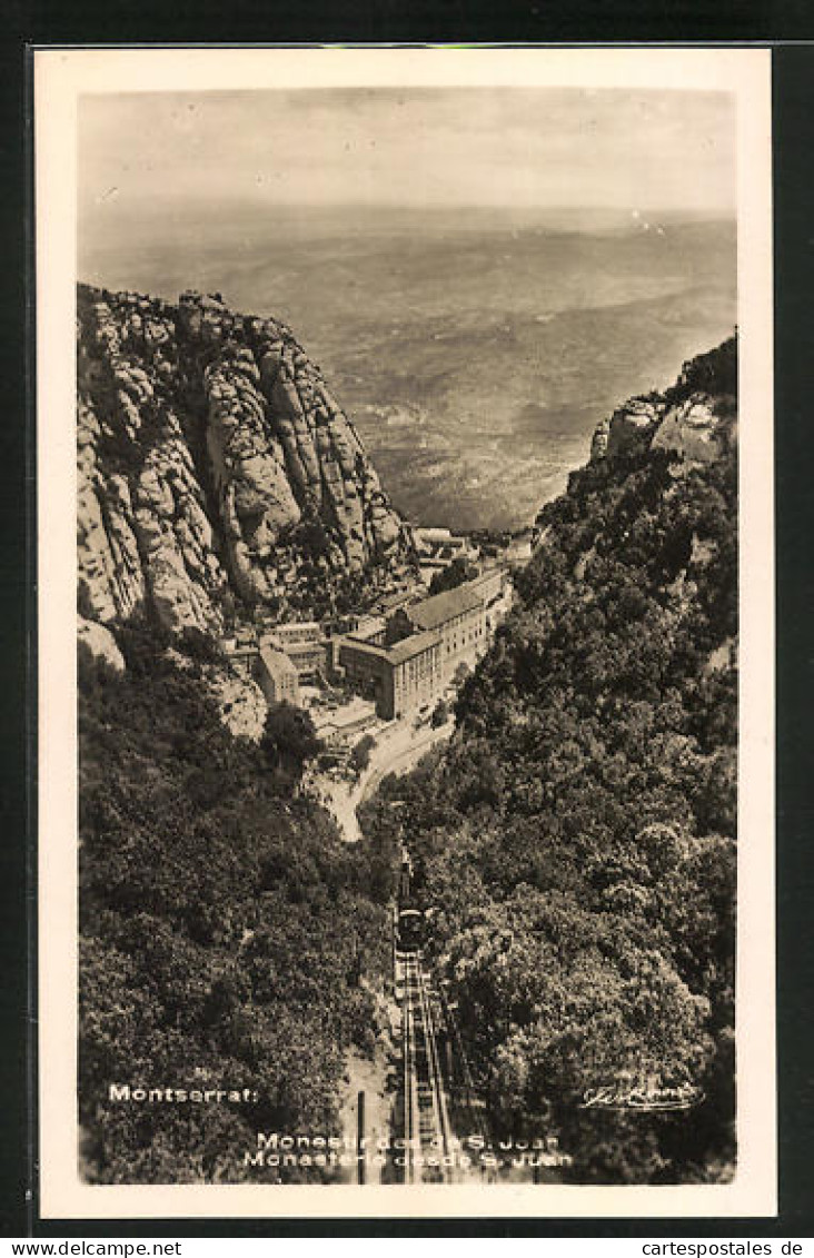 AK Montserrat Bei Barcelona, Monestir Des De S. Juan, Bergbahn  - Other & Unclassified