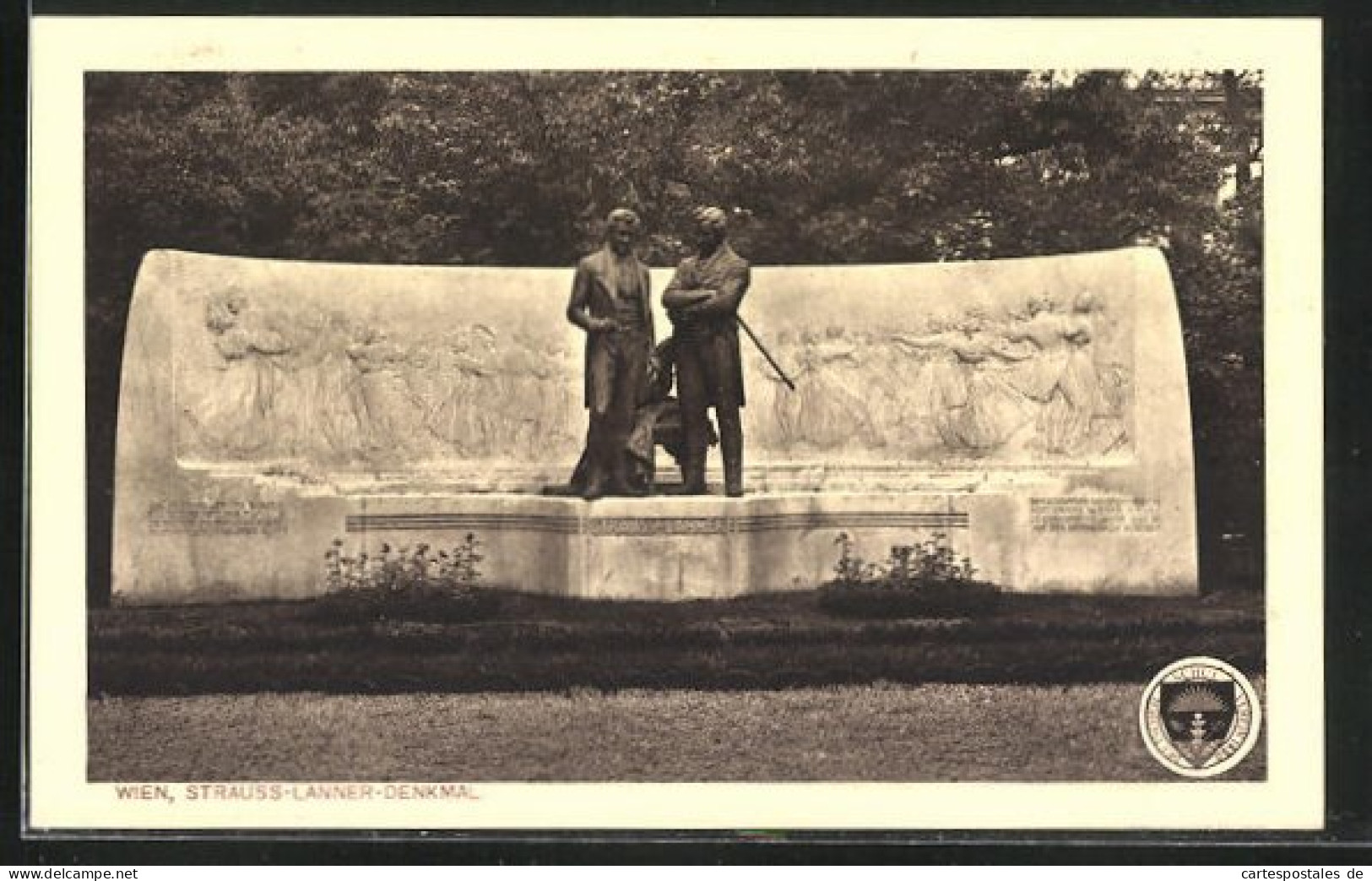 AK Deutscher Schulverein Nr. 202: Wien, Strass-Lanner-Denkmal  - War 1914-18