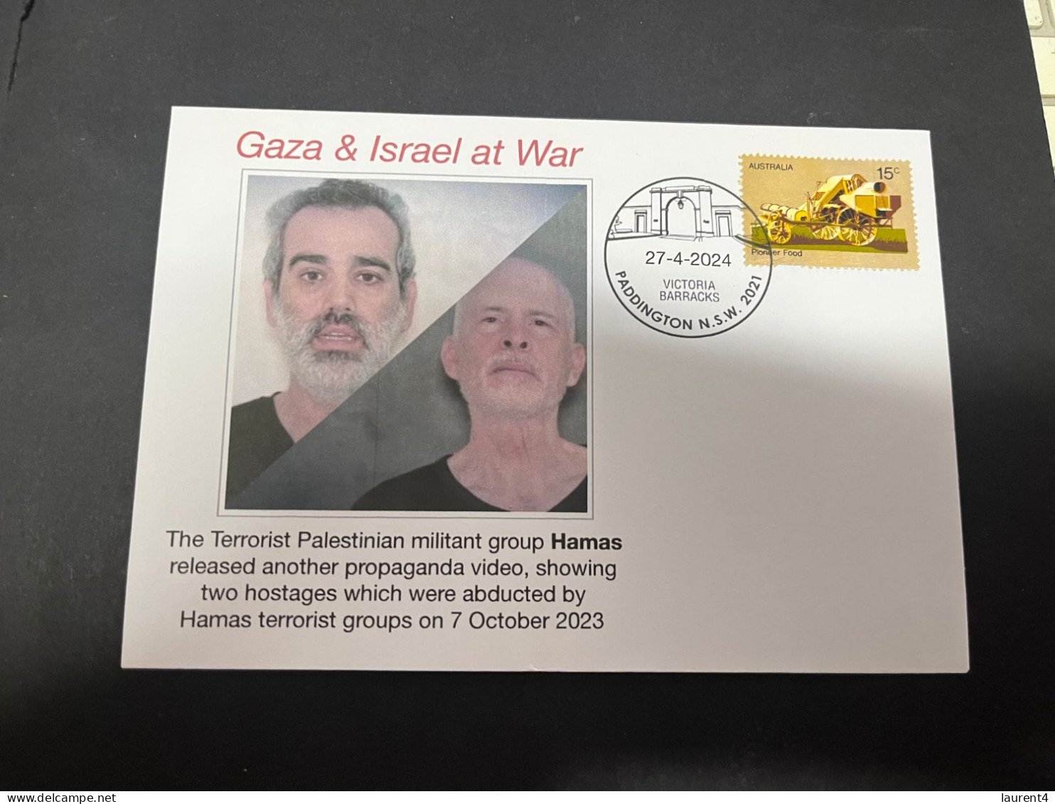 28-4-2024 (3 Z 22) GAZA War - Hamas Release 2nd Propaganda Video Showing 2 Hostages Taken Oon 7-10-23 - Militaria