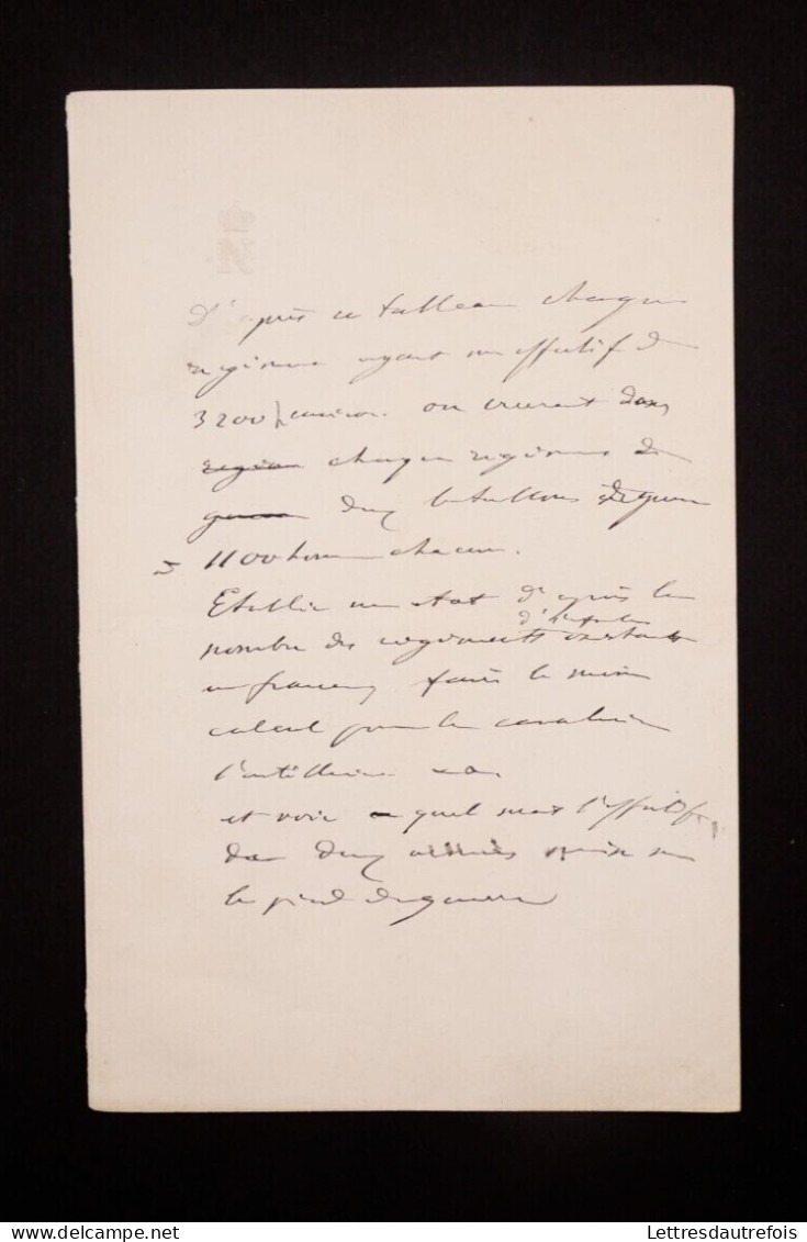 Napoléon III - Lettre Autographe - Manuscrit - Armée - Historische Personen