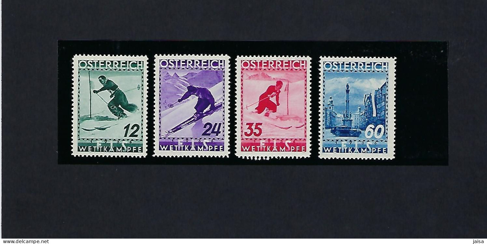 AUSTRIA. Año 1936. Campeonato Del Mundo De Esquí. - Unused Stamps