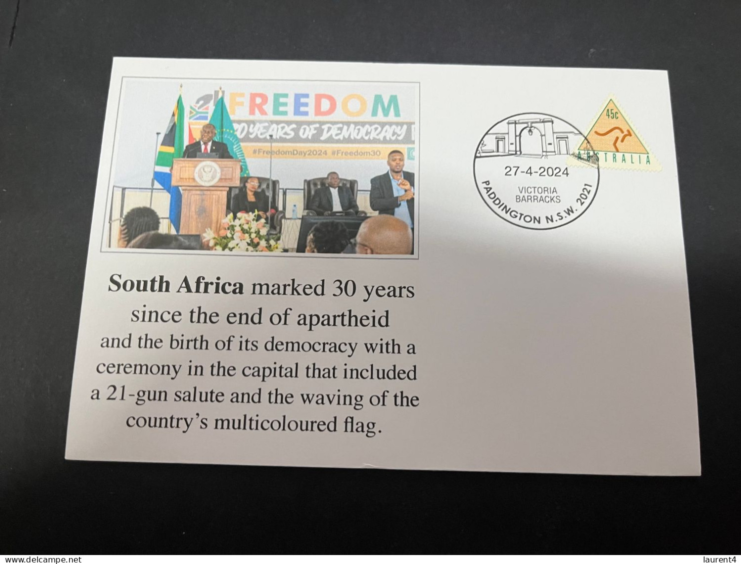 29-4-2024 (3 Z 22) South Africa Marked 30 Years Since The End Of Apartheid (27-4-2024) - Autres & Non Classés