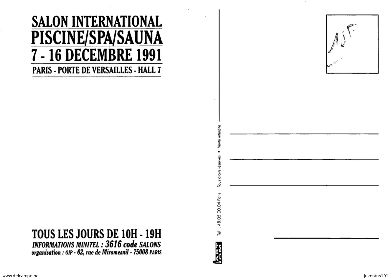 CPSM Paris-Salon International Piscine Spa Sauna 1991    L2875 - Other & Unclassified