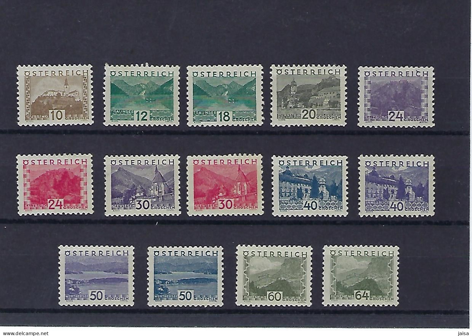 AUSTRIA. Año 1932. Paisajes. - Unused Stamps