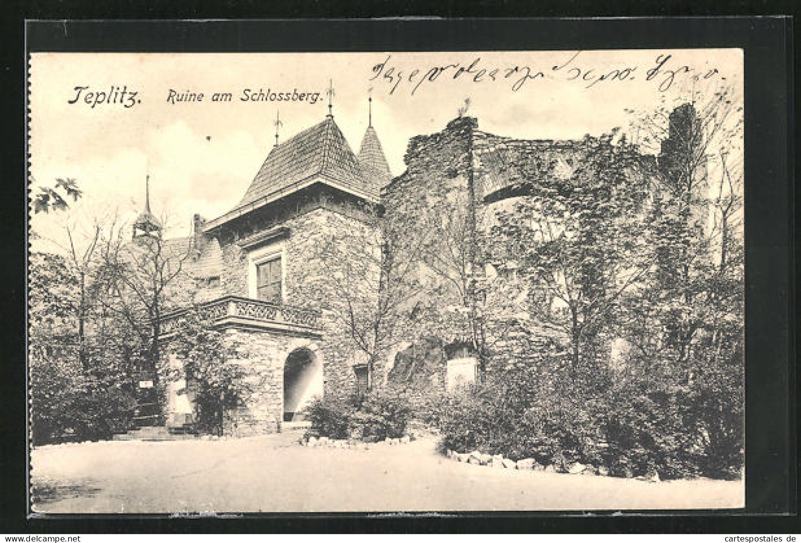 AK Teplitz Schönau / Teplice, Ruine Am Schlossberg  - Repubblica Ceca