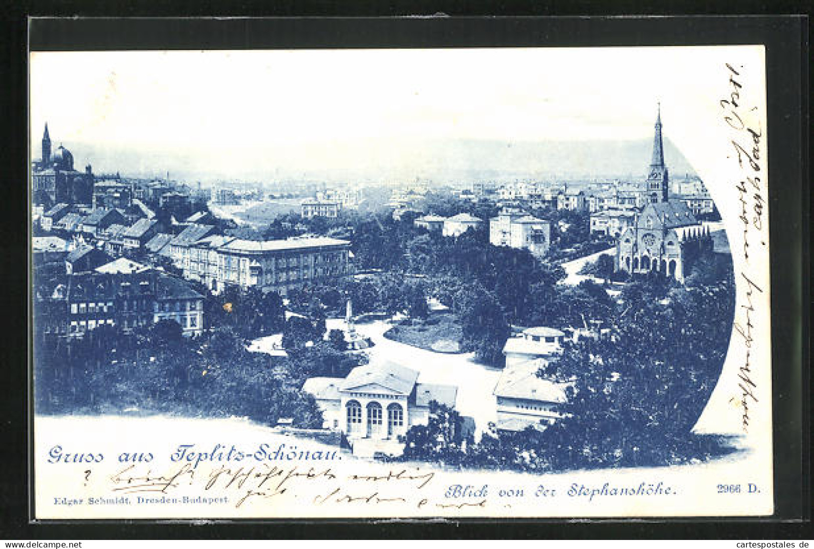 AK Teplitz Schönau / Teplice, Blick Von Der Stephanshöhe über Die Stadt  - Tschechische Republik