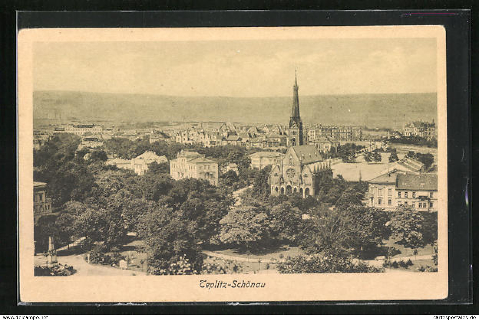 AK Teplitz Schönau / Teplice, Stadtansicht Von Den Parkanlagen Aus  - Repubblica Ceca