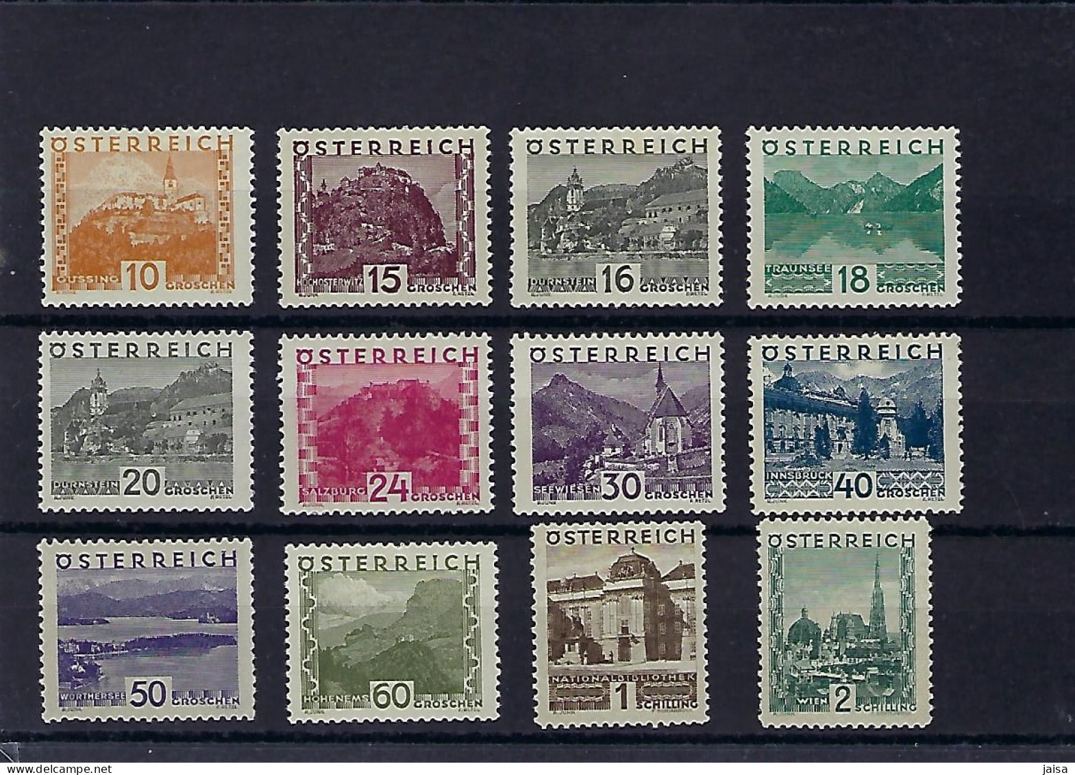 AUSTRIA. Años 1929-31. Paisajes. - Unused Stamps